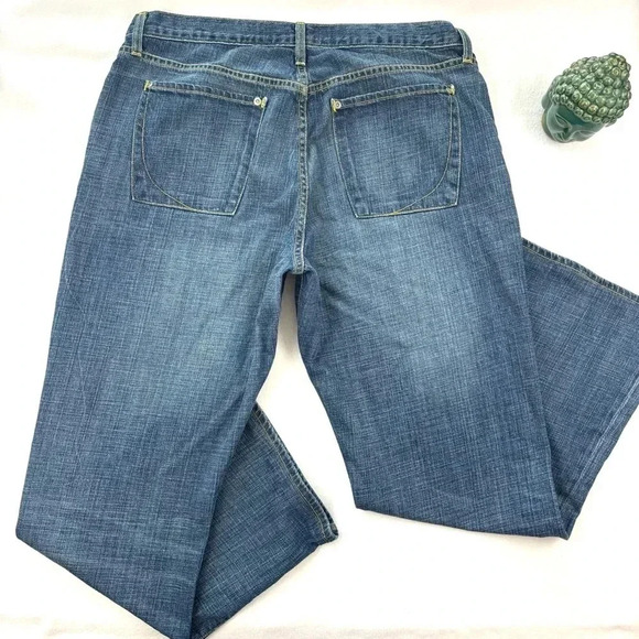 Paper Denim & Cloth Med Wash Boyfriend Style Straight Leg Lowrise Jeans Size 36 - Picture 2 of 15